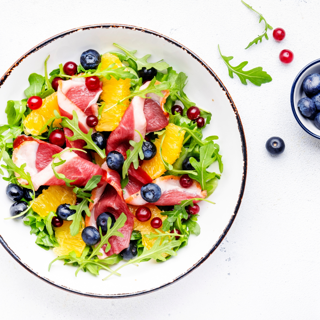 Recipe Mandarin Orange, Blueberry & Mint Salad Aramark